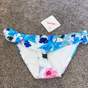 6 Shore Road White Blue Floral Hipster Swim Bikini